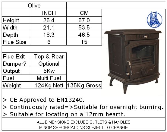 Stove:Olive - Warrior Stoves Ltd