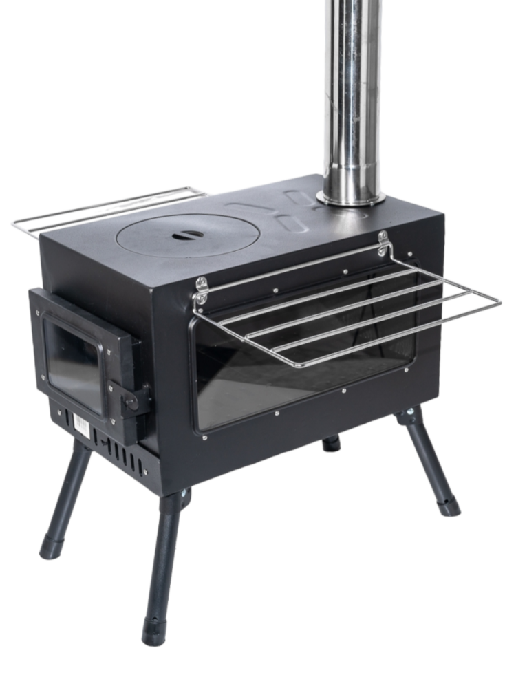 Warrior Tent Stove Glass Door F&S Lge. Black Warrior Stoves Ltd
